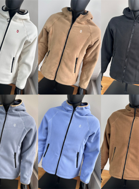 清仓~真厚超柔双面摇粒绒羊羔重磅轻便透气保暖连帽棉衣开衫外套