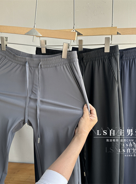 ODM公司单！一贯好品质~速干透气春夏男士松紧腰直筒弹力休闲长裤