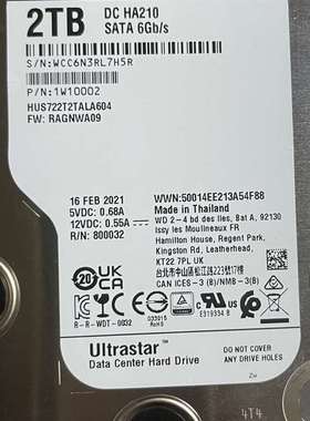 议价西数/日立/HGST企业级 1W10002 HUS722T2