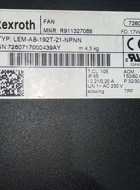 {议价}力士乐风扇 LEM-AB-192T-21-NPNN