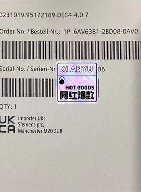 {议价}6AV6381-2BD08-0AV0保内正品