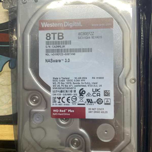 {议价}西数红盘8T,未拆封WD80EFZZ,有需要的联