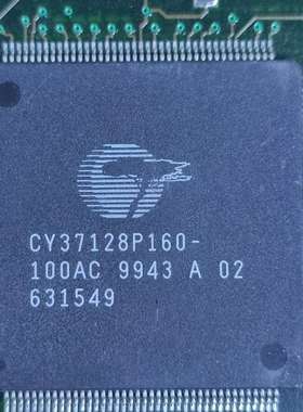 议价CY37128P160-100AC芯片，它是黑色和绿色的双