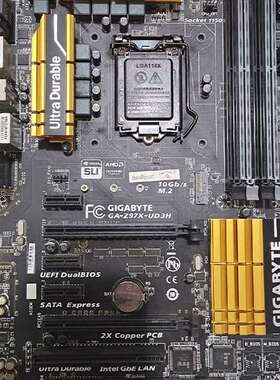 {议价}技嘉GA-Z97X-UD3H主板完好点亮 有挡板