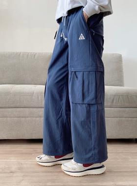 Nike ACG 户外机能拒水防晒工装女子阔腿直筒运动长裤 FN1948-010