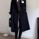 2025新款 黑色大衣套装 学院风女春秋季 高级感jk制服风衣外套中长款