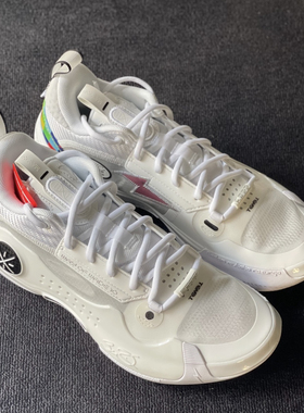 LiNing李宁 韦德之道10 彩虹 低帮 篮球鞋 男款 白灰ABAS083-12