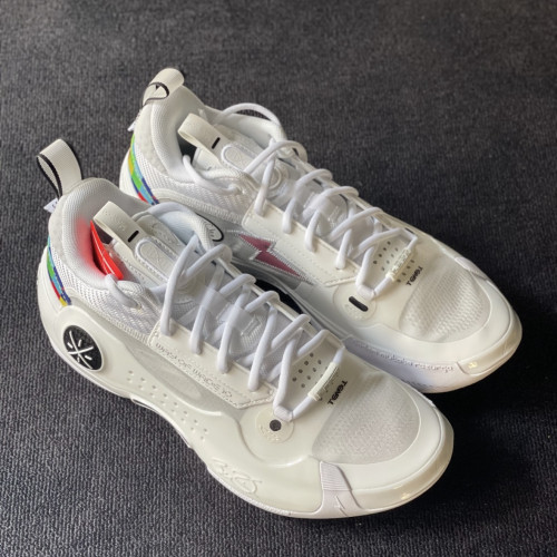 LiNing李宁 韦德之道10 彩虹 低帮 篮球鞋 男款 白灰ABAS083-12