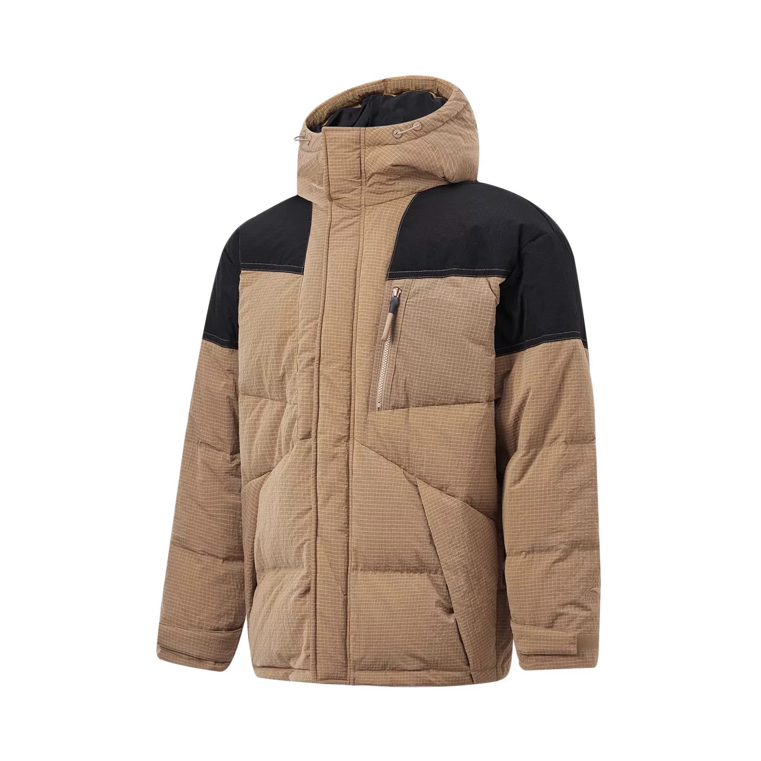 李宁羽绒服男装肖战同款2023新款加厚鸭绒中长款外套男AYMT065LL