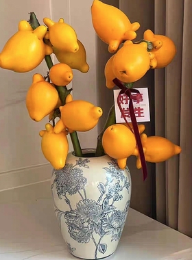 五代同堂黄金果福禄果鲜花可水养可干放家庭办公室装饰摆件高品质