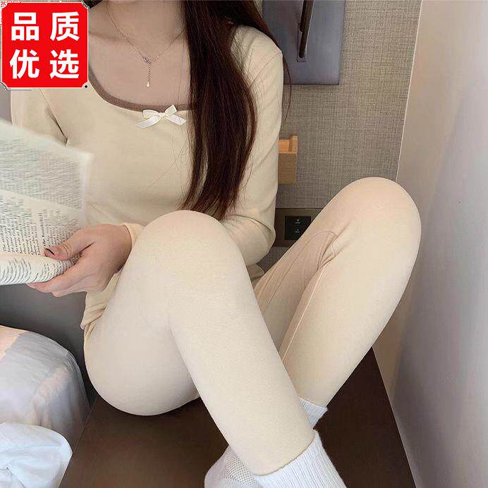 发热德绒保暖内衣女秋冬