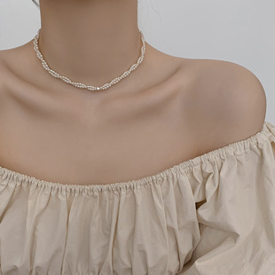 双层珍珠项链女高级感新款 轻奢精致时尚 小众设计感气质锁骨链