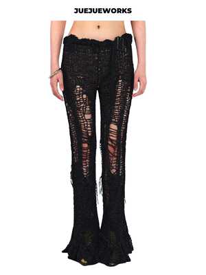 JUEJUEWORKS原创手工修身长裤