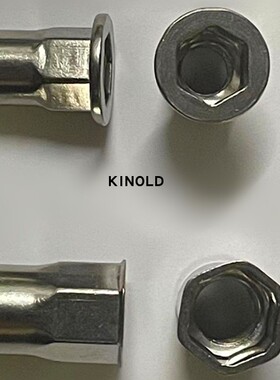 (开票)工厂现货精合牌304不锈钢铆螺母内外半六角铆螺帽滚花拉帽