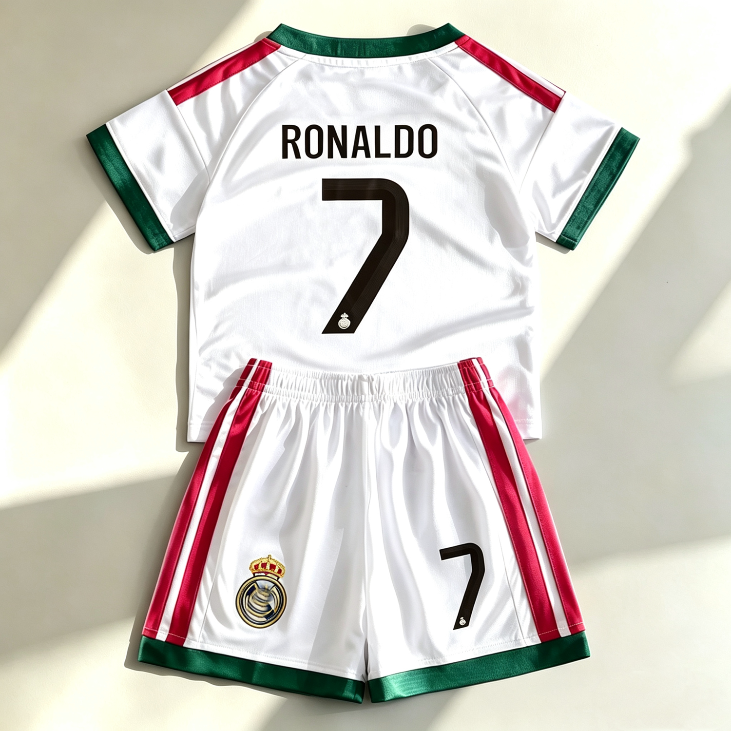 26-27赛季新款皇马C罗姆巴佩维尼修斯儿童成人足球服速干套装定制