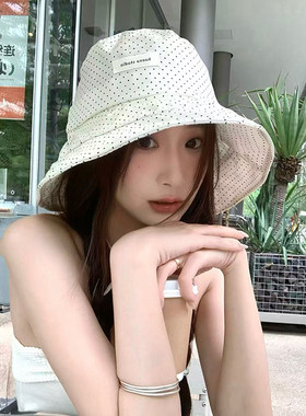 甜美波点！韩系大檐绑定渔夫帽