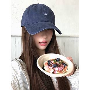 版型超赞!百搭不挑人水洗做旧字母棒球帽子女大围显脸小鸭舌帽男