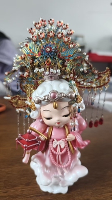 妈祖福福贴贴凤冠旅游纪念品特色手办礼物印手信古风配饰不含公仔