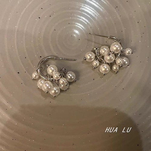 可拆卸ins博主珍珠流苏耳环