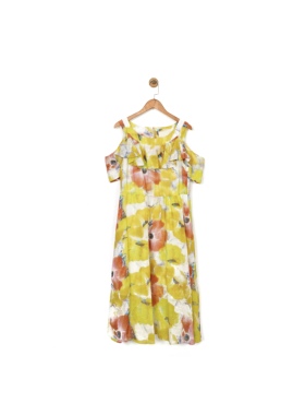 澳洲高端设计师TC 女款 亚麻混纺复古印花度假风连衣裙