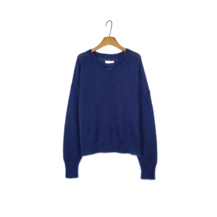 毛衣 复古极简超细马海毛圆领针织衫 法系IM 女款