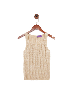 美系经典R 女款 复古老钱风手工无袖针织衫 背心