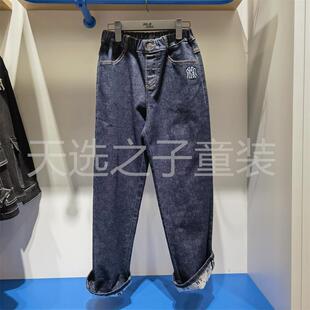 MLB儿童国内专柜24新款男女童时尚休闲砖石老花牛仔长裤7ADPMD144