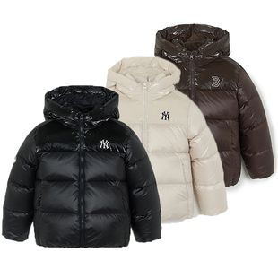 MLB儿童25秋冬款 鸭绒羽绒服7ADJB2356 男女童精致LOGO点缀连帽短款