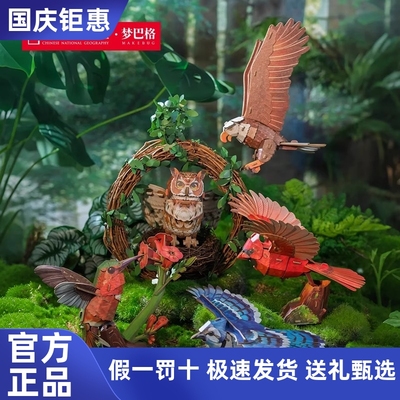 中国国家地理梦巴格 飞鸟集系列立体拼装纸模型可发声diy礼物玩具