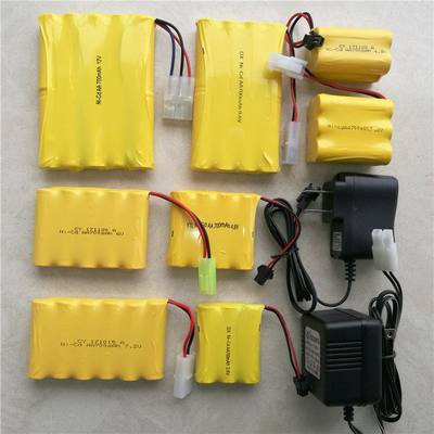 玩具车遥控汽车充电电池组充电器3.6V4.8V6V7.2V9.6V12V700MAH