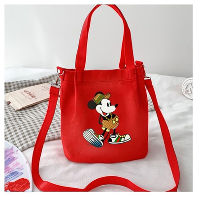 当年新款逛街妈咪包单肩帆布包简约手提斜挎饭盒包零钱包袋购物袋