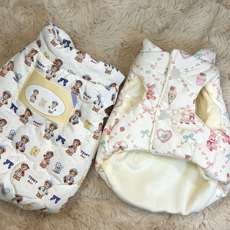 韩版秋冬狗狗保暖棉服宠物马甲外套可爱雪纳瑞泰迪比熊猫咪背心