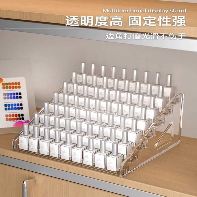 美甲收纳架多层透明防水指甲油置物架美甲店甲油胶收纳美甲展示架