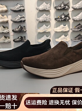 skechers斯凯奇25新男闪穿加绒保暖轻便黑武士休闲健步鞋217008