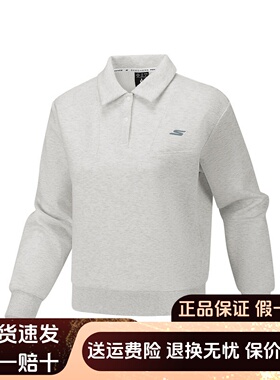 Skechers斯凯奇2026新款女士秋冬舒适百搭针织套头卫衣P126W005