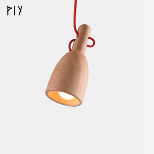 松木精灵灯新款 卧室实木小台灯书桌学生写字灯温馨床头灯创意简约