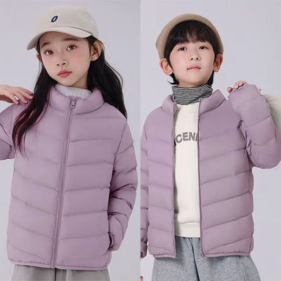 儿童轻薄立领羽绒服小女童外套