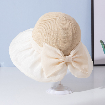 高档超轻盈夏季女遮阳大帽檐草帽