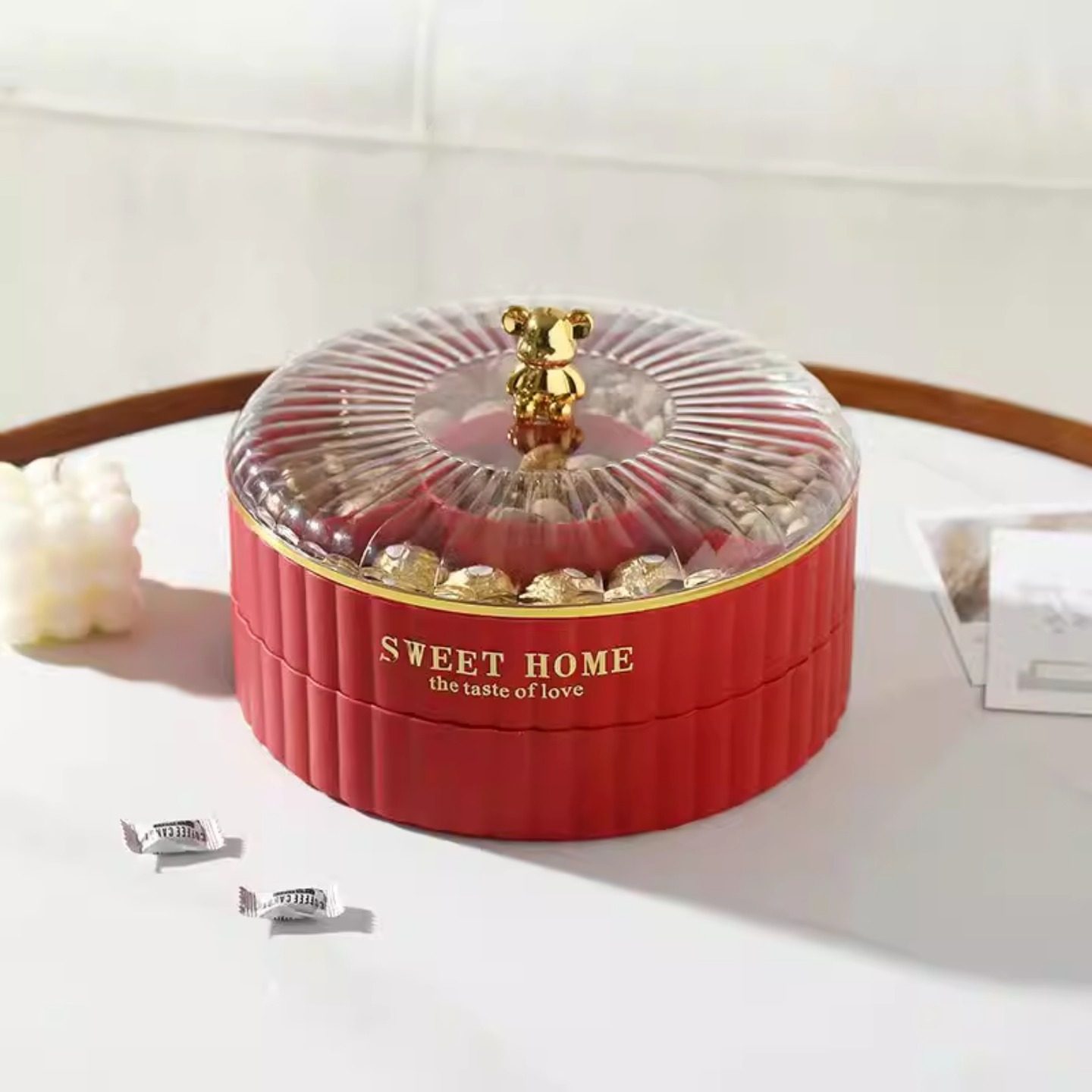 新年干果盘糖果盒零食干果收纳盒乔迁搬家客厅茶几家用高档干果盒,家居饰品,饰品盒,淘宝优惠券,粉丝福利购,淘宝优惠卷