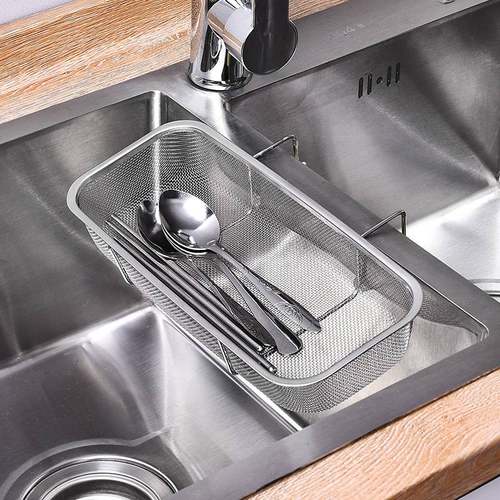 不锈钢水槽沥水篮厨房剩饭剩菜过滤神器洗碗池悬挂网沥水架置物架