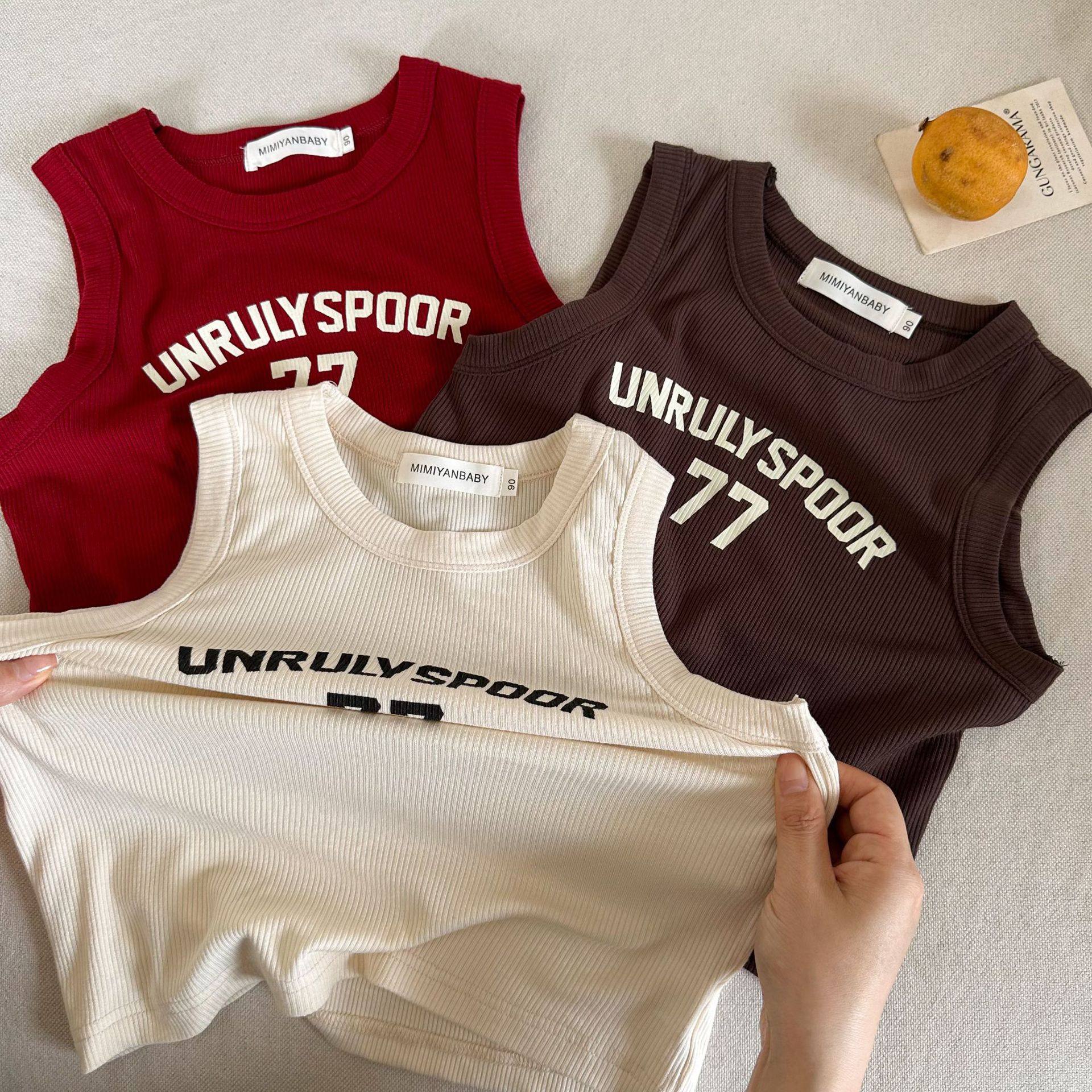 弹力十足~儿童背心夏季新品男女童竖条弹力背心宝宝数字印花T恤,童装/婴儿装/亲子装,背心吊带,淘宝优惠券,粉丝福利购,淘宝优惠卷