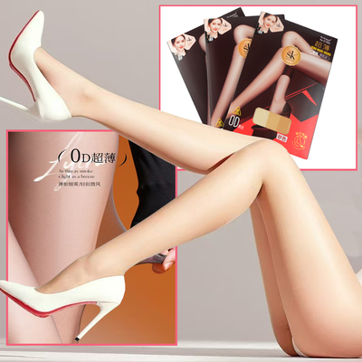SK7305零感裸肌袜0D超薄高透丝滑脚尖加厚肉色黑丝女夏天连裤丝袜