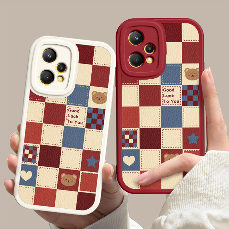 Realme Q5/Q5i手机壳硅胶新款高档卡通可爱全包套保护套软格子熊 Q5Pro/Q5X,3C数码配件,手机保护套/壳,淘宝优惠券,粉丝福利购,淘宝优惠卷