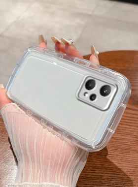 realme q5/q5i/q5pro/q5x肥皂壳手机壳透明气囊男女款真我q5/q5i/q5pro/q5x高级感全包防摔硅胶软壳套