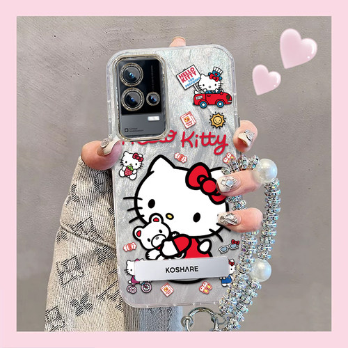 羽纱kt猫iQOO8Pro手机壳V2141A情侣全包防摔软高级男女可爱套外壳