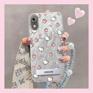 羽纱kt猫苹果XR手机壳iPhoneXR情侣全包防摔软高级男女可爱套外壳