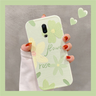 魅蓝16X手机壳闺蜜小花油画可爱创意全包潮牌款 仙女清新魅族meizu