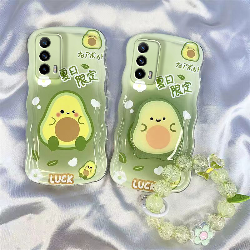 牛油果手机壳全包波浪边