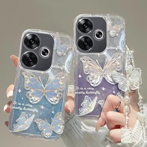 红米Turbo4手机壳3红米note 12透明11蝴蝶14套全包PRO+防摔E潮R奢华13高档10手链8闪粉9男女10a潮7薄5新redmi