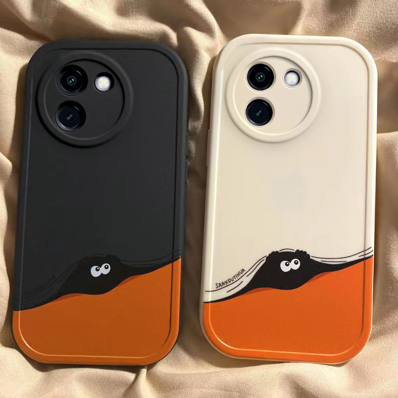 vivo Y37[5G]手机壳硅胶Y37[5G]保护套新款高档卡通可爱全包套保护套软躲猫猫煤球